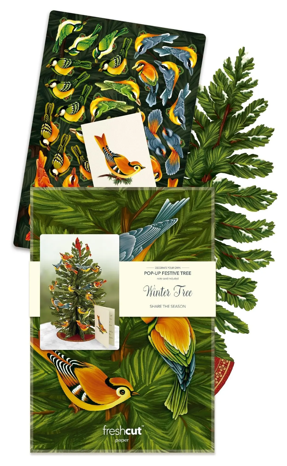 Winter Tree Pop-Up Festive Tree - package contents